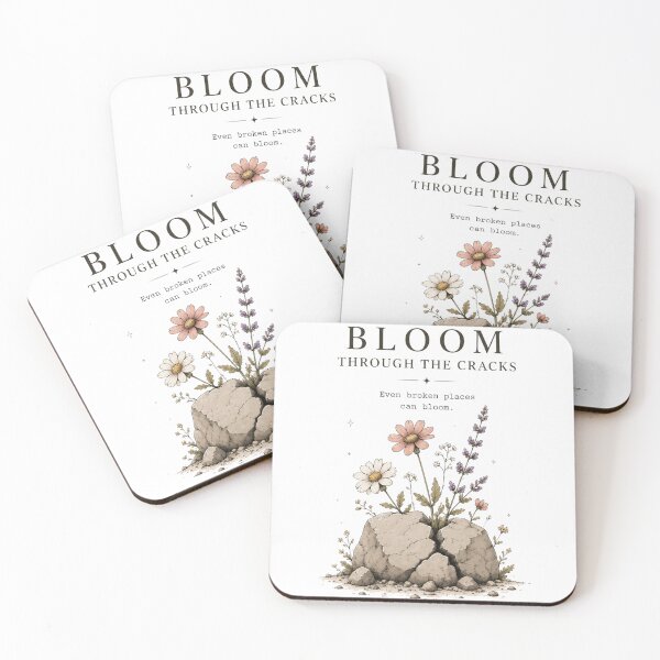 Item preview, Self Growth Botanical Art | Bloom Through the Cracks | Inspirational Floral Design designed and sold by am_khylie.