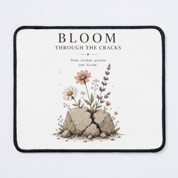 Item preview, Self Growth Botanical Art | Bloom Through the Cracks | Inspirational Floral Design designed and sold by Desvyn.