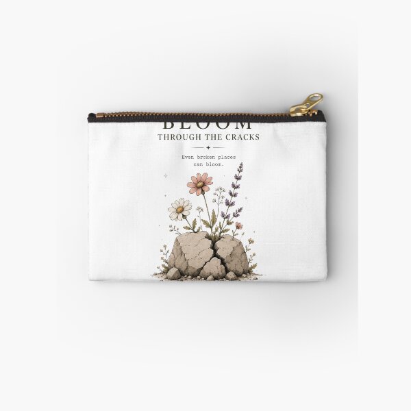 Item preview, Self Growth Botanical Art | Bloom Through the Cracks | Inspirational Floral Design designed and sold by Desvyn.