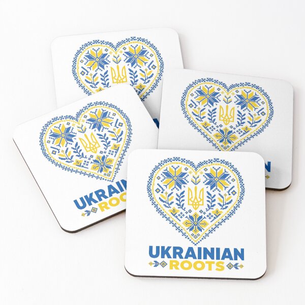 Item preview, Ukrainian Roots Heart Tryzub Embroidery designed and sold by ML-Media.