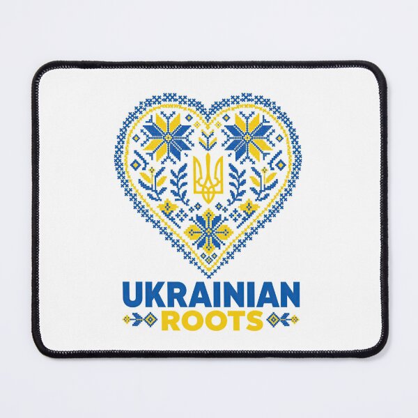 Item preview, Ukrainian Roots Heart Tryzub Embroidery designed and sold by ML-Media.