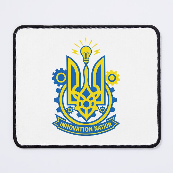 Item preview, Ukraine Innovation Nation - Tryzub and Lightbulb Emblem designed and sold by ML-Media.