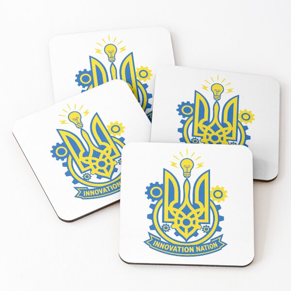 Item preview, Ukraine Innovation Nation - Tryzub and Lightbulb Emblem designed and sold by ML-Media.