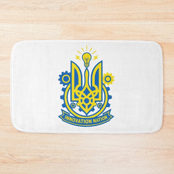 Item preview, Ukraine Innovation Nation - Tryzub and Lightbulb Emblem designed and sold by ML-Media.