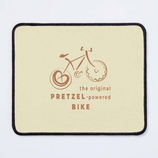 Item preview, Vintage Pretzel Powered Bicycle - Rustic Cycling Gift for Bike Lovers and Food Fans designed and sold by unique art and design.