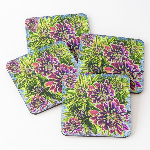 Item preview, Neon Green Chrysanthemums Background 1 designed and sold by nastiaart.