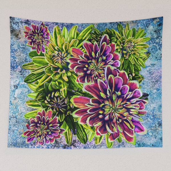 Item preview, Neon Green Chrysanthemums Background 1 designed and sold by nastiaart.