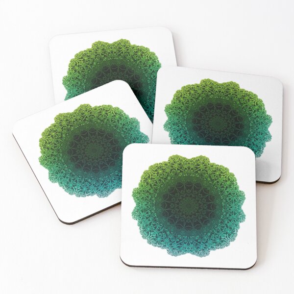 Item preview, Emerald Fractal Mandala – Geometric Sacred Sphere Design designed and sold by Dzblack.