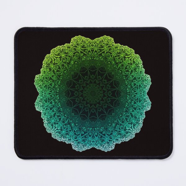 Item preview, Emerald Fractal Mandala – Geometric Sacred Sphere Design designed and sold by Dzblack.