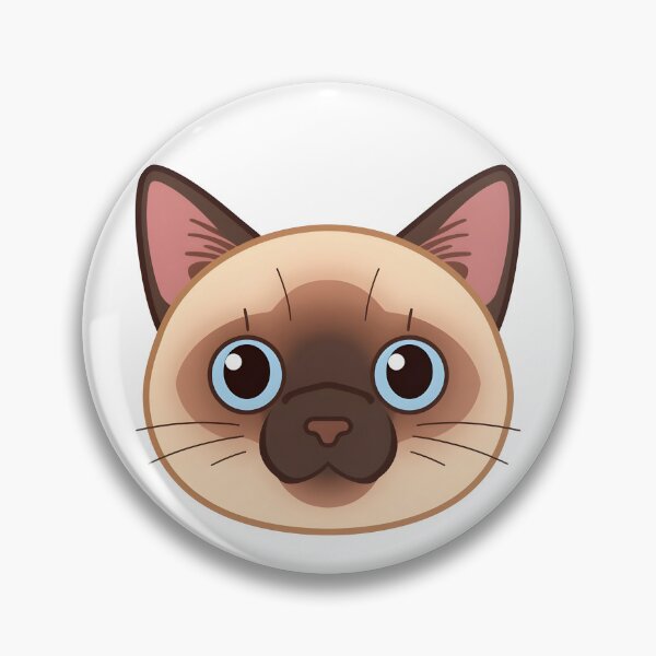 Item preview, Cute Siamese Cat Face Sticker Design designed and sold by VINTOR-.