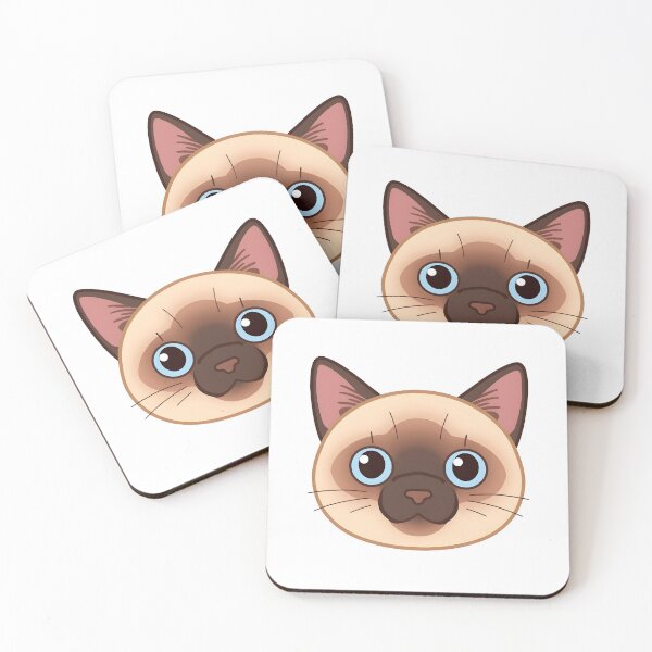 Item preview, Cute Siamese Cat Face Sticker Design designed and sold by VINTOR-.