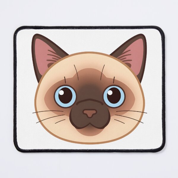 Item preview, Cute Siamese Cat Face Sticker Design designed and sold by VINTOR-.