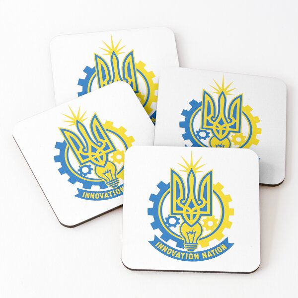 Item preview, Ukraine Innovation Nation Tryzub Gear Emblem designed and sold by ML-Media.