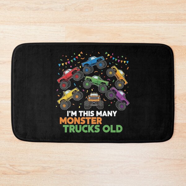 Item preview, I'm This Many Monster Trucks Old Seventh Birthday Seven Year Old Boy designed and sold by PopStars1993.