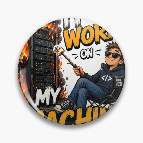 Item preview, It Works On My Machine Programmer Burning Server Chaos designed and sold by BartArtPhoto.