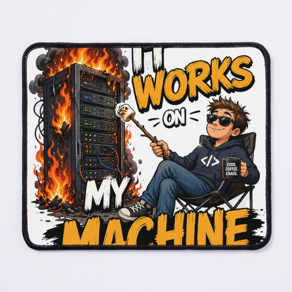 Item preview, It Works On My Machine Programmer Burning Server Chaos designed and sold by BartArtPhoto.