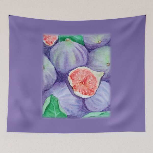 Item preview, Purple Figs Watercolor Painting Fruit Still Life designed and sold by simh.
