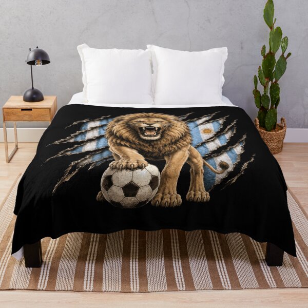 Item preview, Messi Lion Soccer Legend Argentina Inspired Football Fan designed and sold by pixiedustpaint.