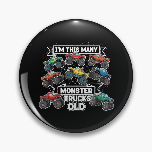 Item preview, I'm This Many Monster Trucks Old Seventh Birthday Boy Girl Kid designed and sold by PopStars1993.