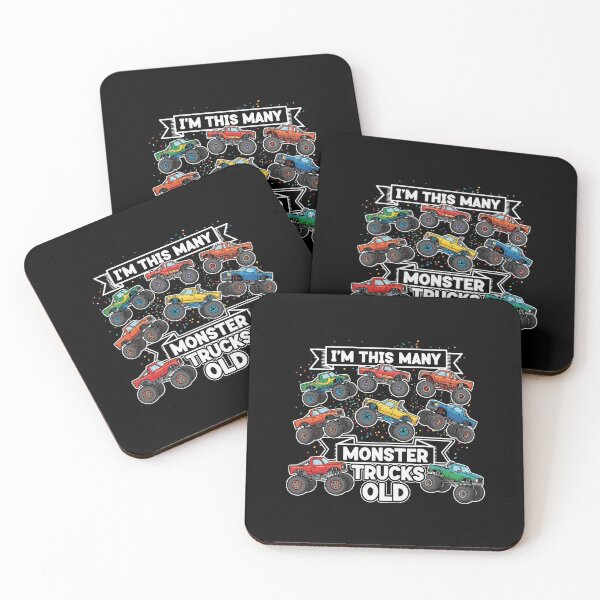 Item preview, I'm This Many Monster Trucks Old Seventh Birthday Boy Girl Kid designed and sold by PopStars1993.