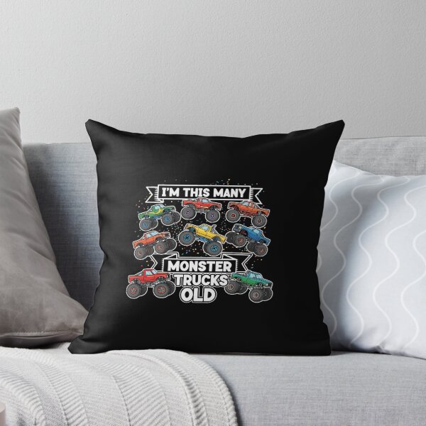 Item preview, I'm This Many Monster Trucks Old Seventh Birthday Boy Girl Kid designed and sold by PopStars1993.