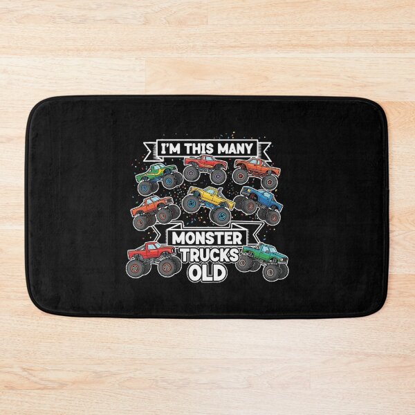 Item preview, I'm This Many Monster Trucks Old Seventh Birthday Boy Girl Kid designed and sold by PopStars1993.