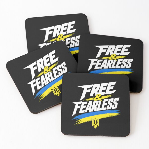 Item preview, Free and Fearless Ukraine Patriotism Tryzub designed and sold by ML-Media.
