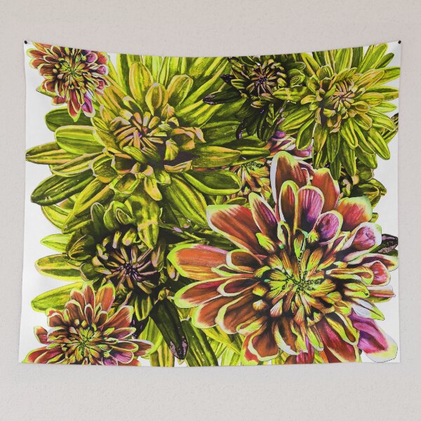 Item preview, Neon Yellow Chrysanthemums 1 designed and sold by nastiaart.