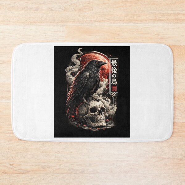 Item preview, The Last Raven | Dark Japanese Streetwear Graphic | Gothic Crow Art designed and sold by TeeVibeHaus.