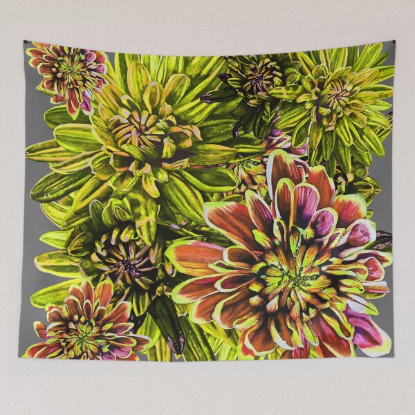 Item preview, Neon Yellow Chrysanthemums 2 designed and sold by nastiaart.