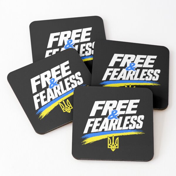 Item preview, Ukraine Free and Fearless Tryzub Flag designed and sold by ML-Media.