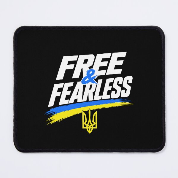 Item preview, Ukraine Free and Fearless Tryzub Flag designed and sold by ML-Media.