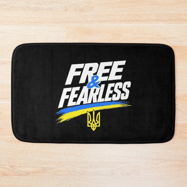 Item preview, Ukraine Free and Fearless Tryzub Flag designed and sold by ML-Media.