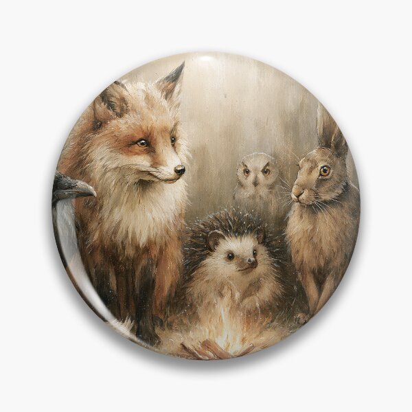 Item preview, Woodland Friends by the Campfire, Cozy Fox, Hare & Forest Animals Illustration designed and sold by Tolchik.