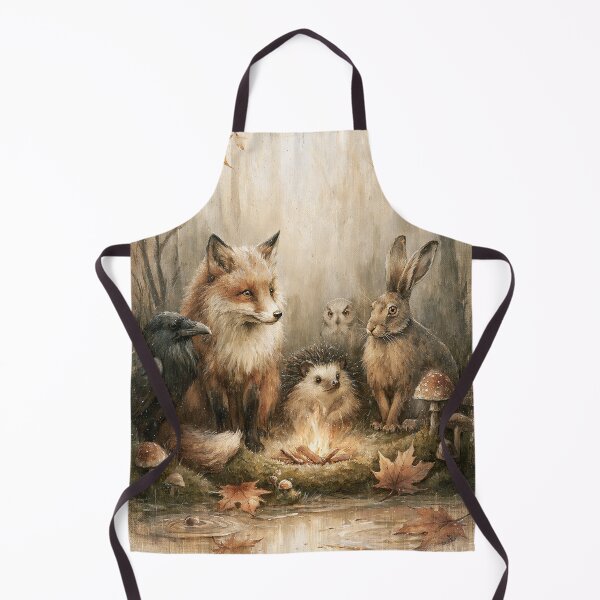 Item preview, Woodland Friends by the Campfire, Cozy Fox, Hare & Forest Animals Illustration designed and sold by Tolchik.
