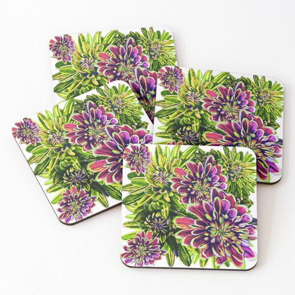 Item preview, Neon Green Chrysanthemums 1 designed and sold by nastiaart.