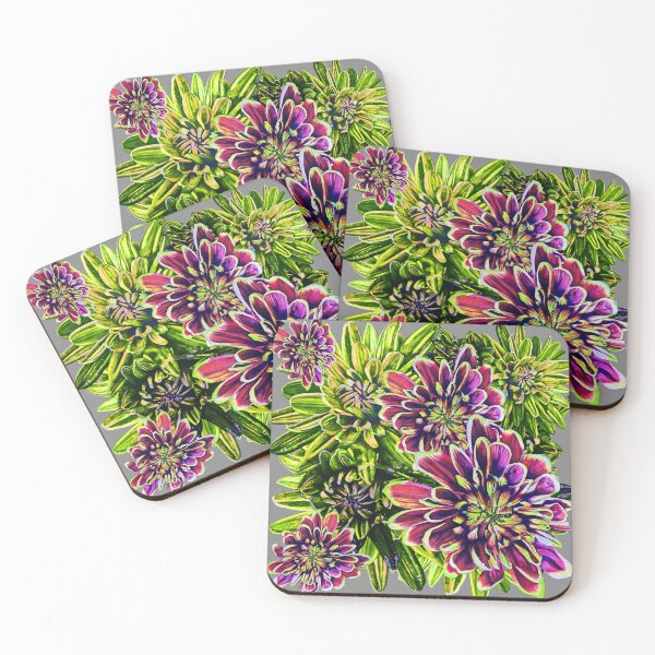 Item preview, Neon Green Chrysanthemums 2 designed and sold by nastiaart.