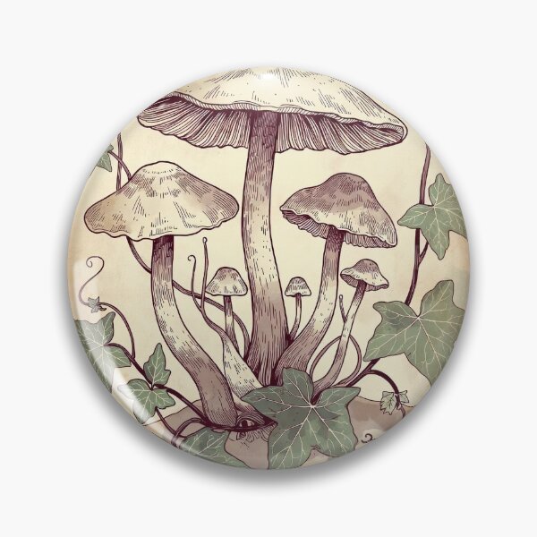 Item preview, Cottagecore Mushroom Moth Botanical Dark Academia designed and sold by SilentJudgement.
