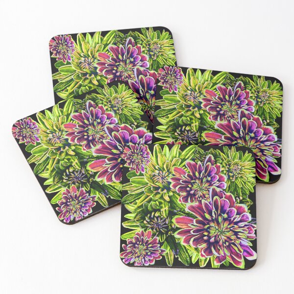 Item preview, Neon Green Chrysanthemums 3 designed and sold by nastiaart.