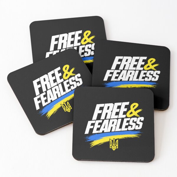 Item preview, Free and Fearless Ukraine Tryzub Brush Stroke designed and sold by ML-Media.