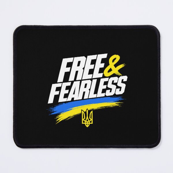 Item preview, Free and Fearless Ukraine Tryzub Brush Stroke designed and sold by ML-Media.