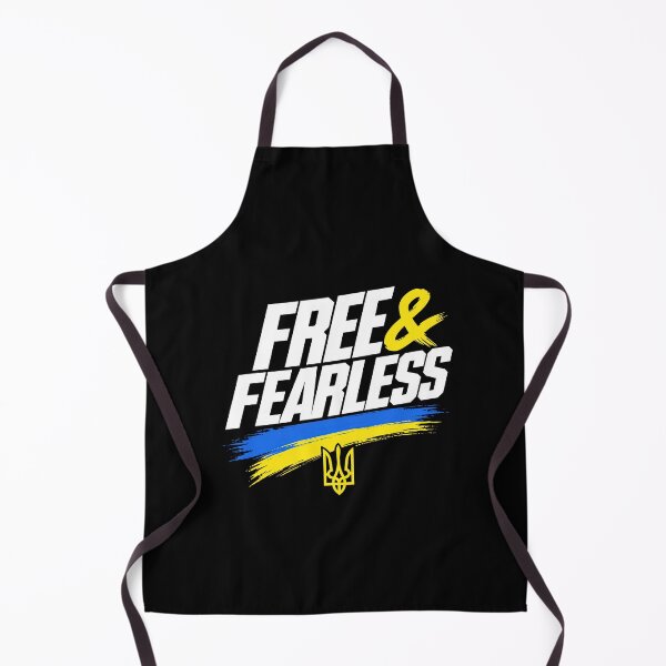 Item preview, Free and Fearless Ukraine Tryzub Brush Stroke designed and sold by ML-Media.
