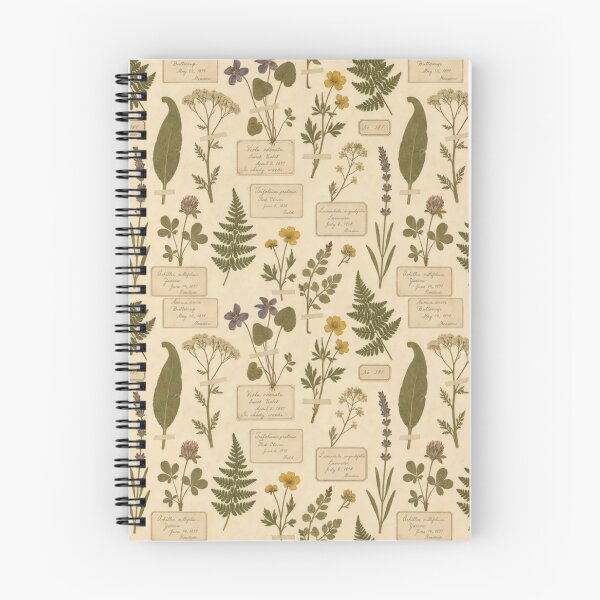 Item preview, Vintage Herbarium Pressed Plant Specimen Botanical Repeat designed and sold by StickyGuys.