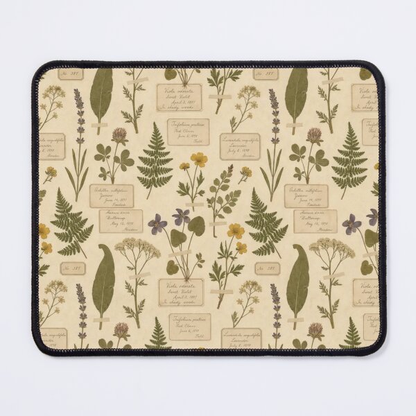 Item preview, Vintage Herbarium Pressed Plant Specimen Botanical Repeat designed and sold by StickyGuys.