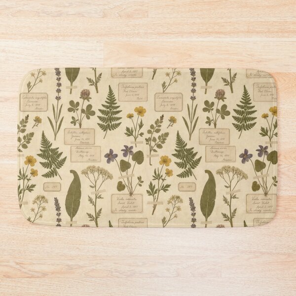 Item preview, Vintage Herbarium Pressed Plant Specimen Botanical Repeat designed and sold by StickyGuys.