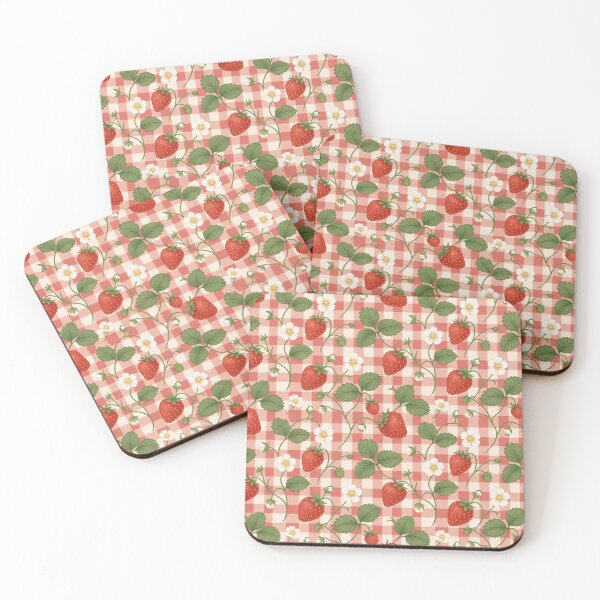 Item preview, Cottagecore Strawberry Gingham Sweet Berry Picnic Repeat designed and sold by StickyGuys.