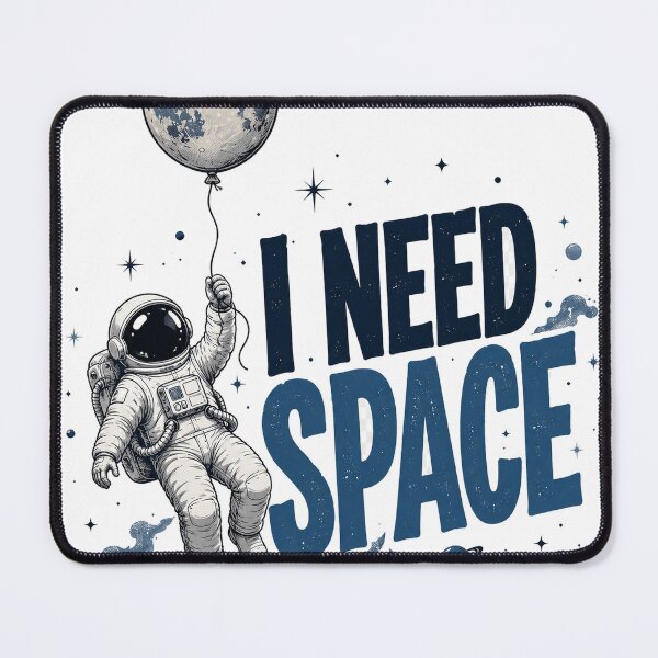 Item preview, Funny Astronaut I Need Space Moon Balloon Cosmic Vintage designed and sold by BartArtPhoto.