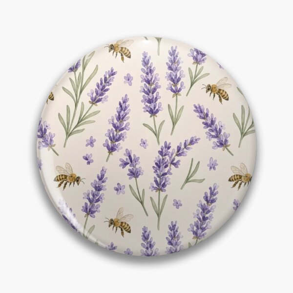 Item preview, Cottagecore Lavender Honey Bee Cottage Garden Repeat designed and sold by StickyGuys.