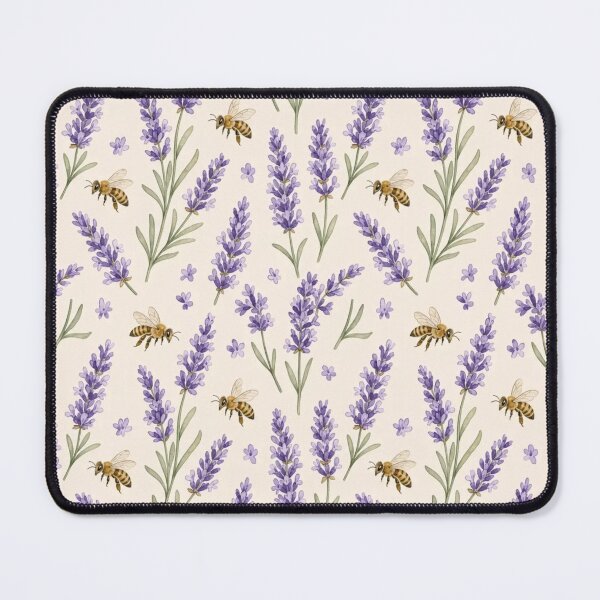 Item preview, Cottagecore Lavender Honey Bee Cottage Garden Repeat designed and sold by StickyGuys.