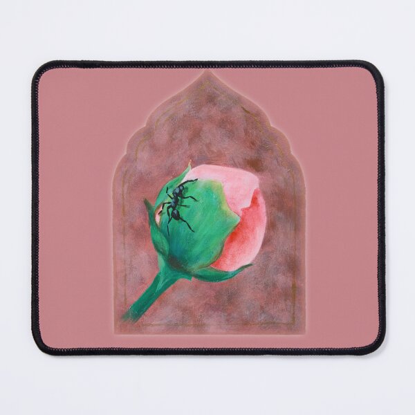 Item preview, Peony Bud with Ant Dark Botanical Arch Painting designed and sold by simh.